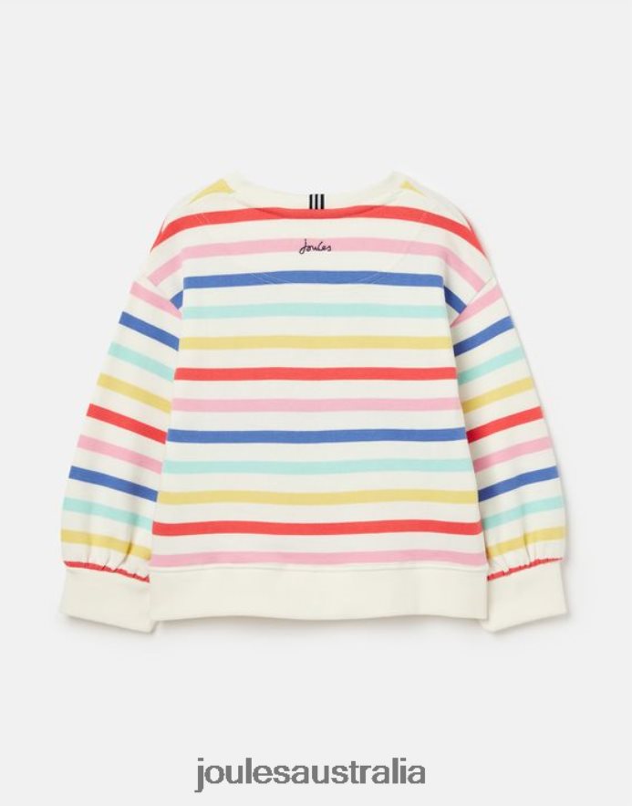 Joules Apparel Girls Maple Crew Neck Sweatshirt 2-12 Years NVVNL267 MULTI STRIPE