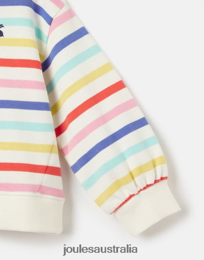 Joules Apparel Girls Maple Crew Neck Sweatshirt 2-12 Years NVVNL267 MULTI STRIPE