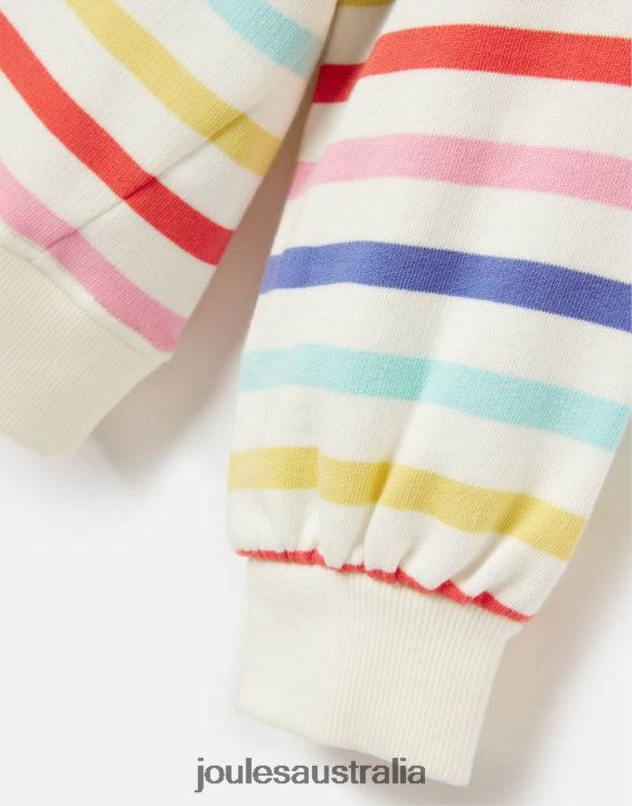Joules Apparel Girls Maple Crew Neck Sweatshirt 2-12 Years NVVNL267 MULTI STRIPE