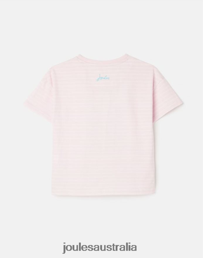 Joules Apparel Girls Bethany Applique T-Shirt 2-12 Years NVVNL295 FRUITY PINK