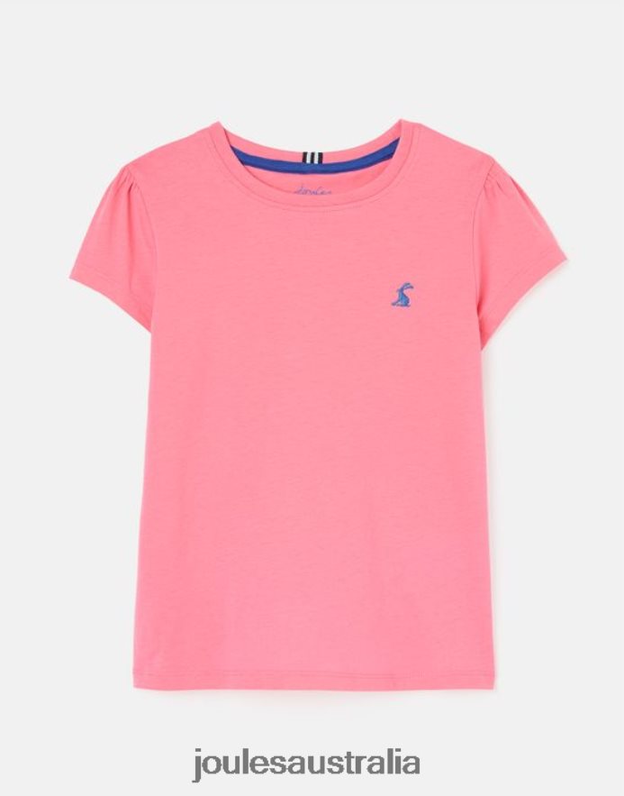 Joules Apparel Girls Cassie Short Sleeve T-Shirt 2-12 Years NVVNL311 AURORA PINK