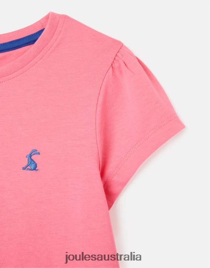 Joules Apparel Girls Cassie Short Sleeve T-Shirt 2-12 Years NVVNL311 AURORA PINK
