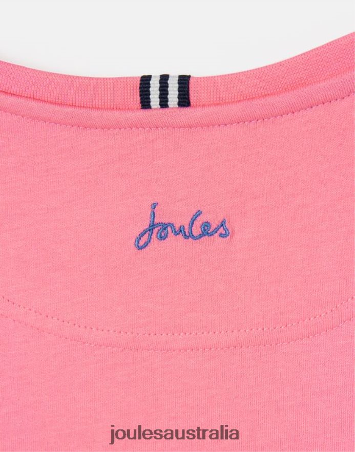 Joules Apparel Girls Cassie Short Sleeve T-Shirt 2-12 Years NVVNL311 AURORA PINK
