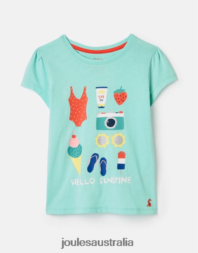 Joules Apparel Girls Pixie Screenprint T-Shirt 2-12 Years NVVNL261 BLUE HOLIDAY