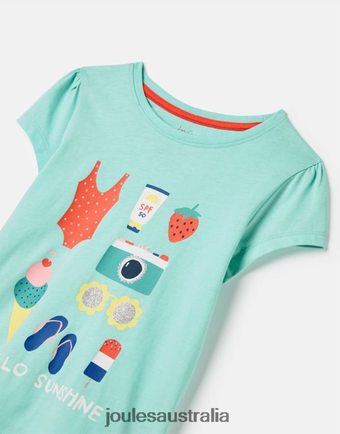 Joules Apparel Girls Pixie Screenprint T-Shirt 2-12 Years NVVNL261 BLUE HOLIDAY