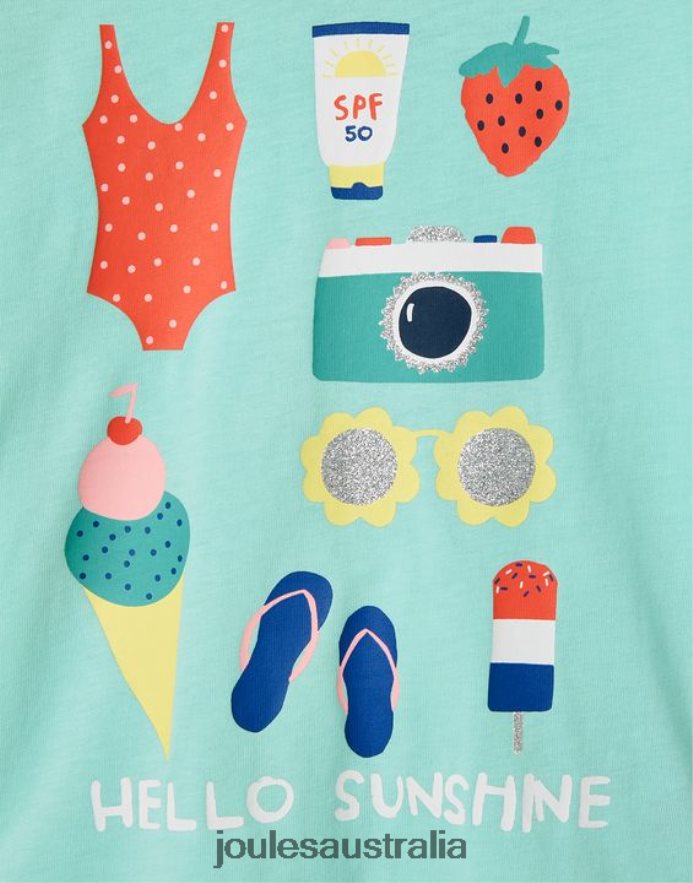Joules Apparel Girls Pixie Screenprint T-Shirt 2-12 Years NVVNL261 BLUE HOLIDAY