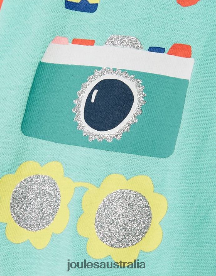 Joules Apparel Girls Pixie Screenprint T-Shirt 2-12 Years NVVNL261 BLUE HOLIDAY
