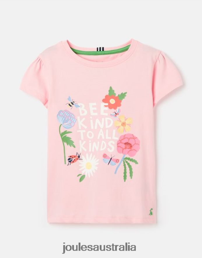 Joules Apparel Girls Pixie Screenprint T-Shirt 2-12 Years NVVNL270 BEEKIND
