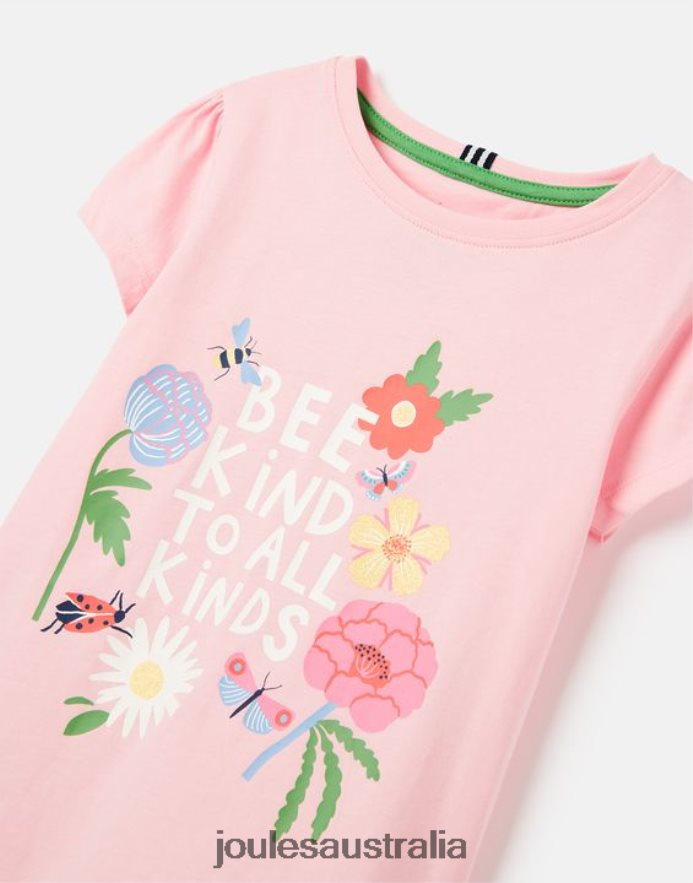 Joules Apparel Girls Pixie Screenprint T-Shirt 2-12 Years NVVNL270 BEEKIND