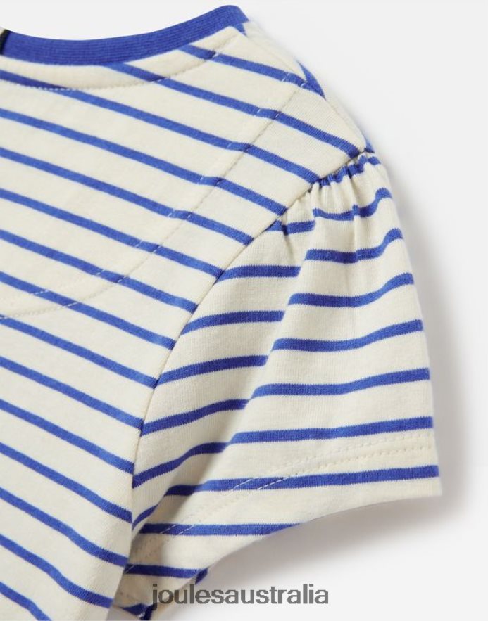 Joules Apparel Girls Pixie Short Sleeve Screenprint T-Shirt 2-12 Years NVVNL265 RED HEART STRIPE