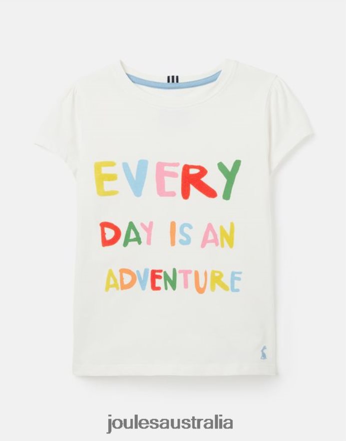 Joules Apparel Girls Pixie Short Sleeve Screenprint T-Shirt 2-12 Years NVVNL269 DAY ADVENTURE