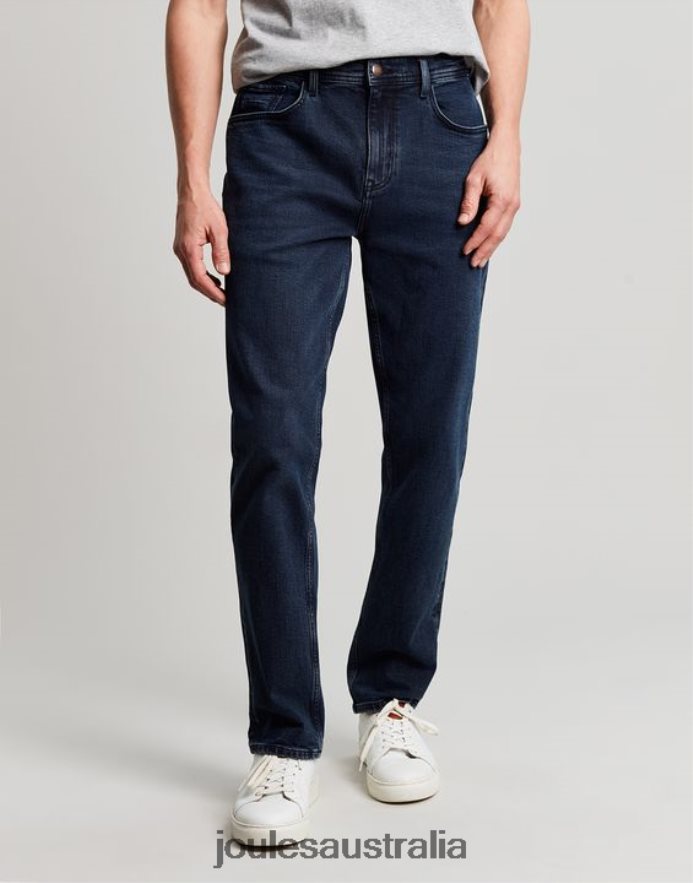 Joules Apparel Men The Oakham Slim Fit 5 Pocket Denim Jean NVVNL205 INK WASH DENIM