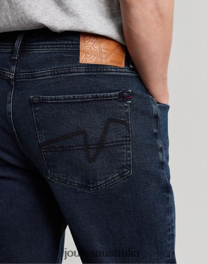 Joules Apparel Men The Oakham Slim Fit 5 Pocket Denim Jean NVVNL205 INK WASH DENIM