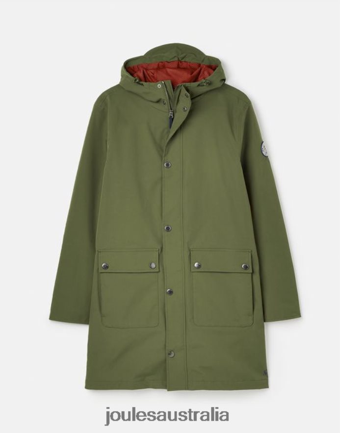 Joules Apparel Men Wayland Mid Length Raincoat NVVNL167 DARK GREEN