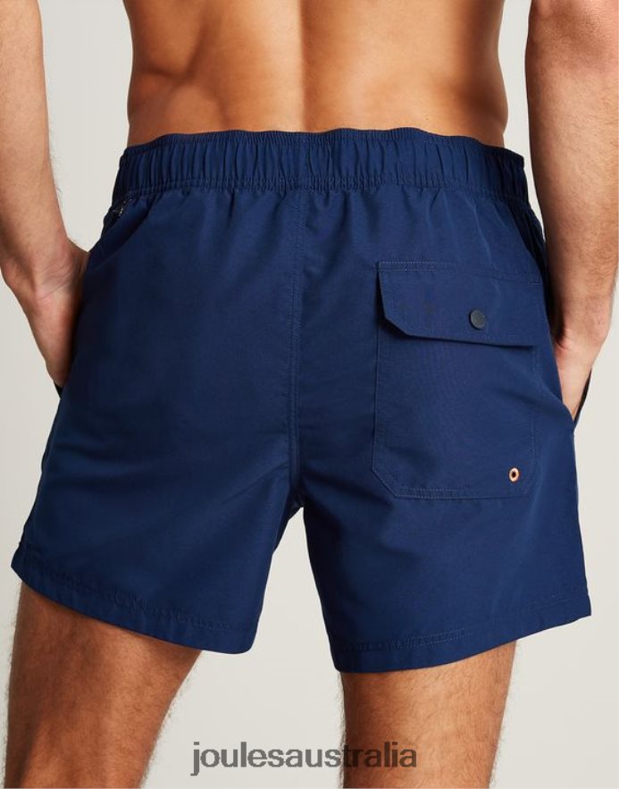 Joules Apparel Men Galley Plain Swim Trunks NVVNL226 BLUE GEM