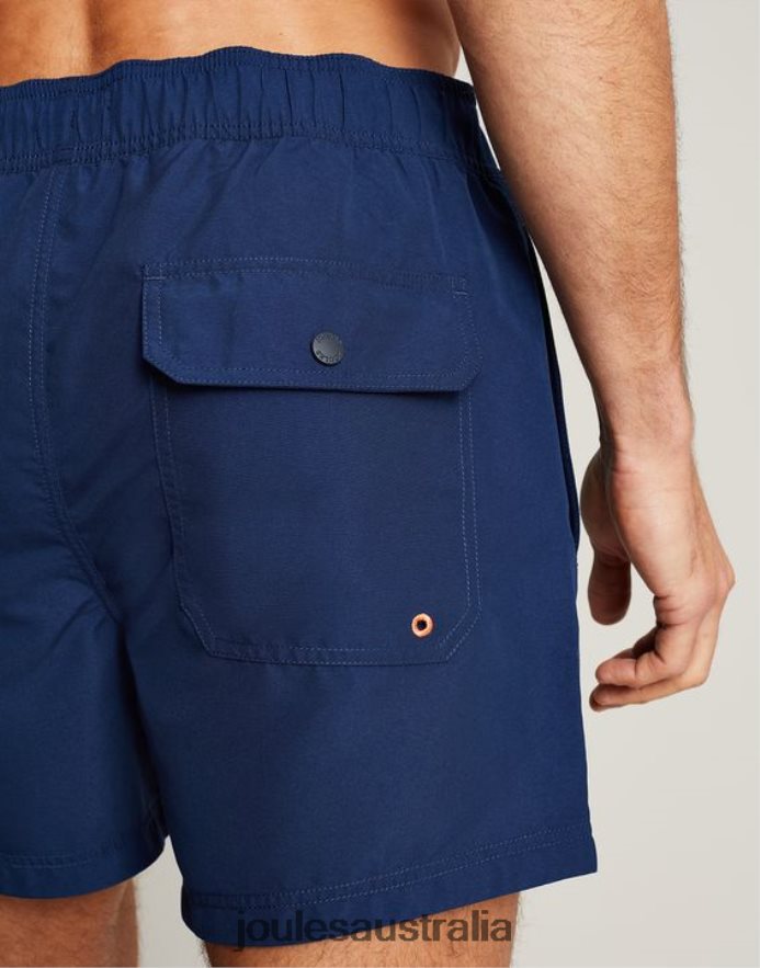 Joules Apparel Men Galley Plain Swim Trunks NVVNL226 BLUE GEM