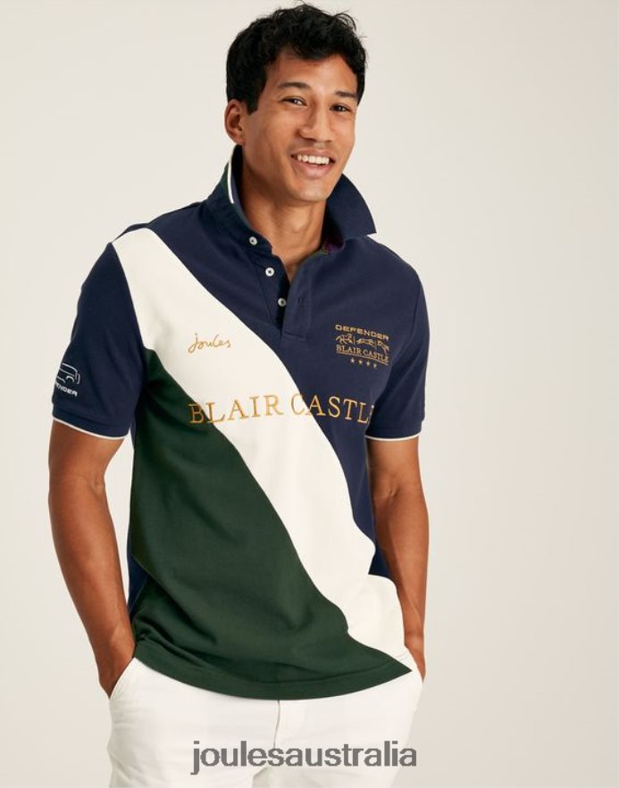 Joules Apparel Men Blair Short Sleeved Polo Shirt NVVNL169 FRENCH NAVY