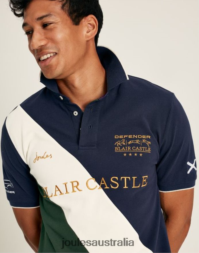 Joules Apparel Men Blair Short Sleeved Polo Shirt NVVNL169 FRENCH NAVY