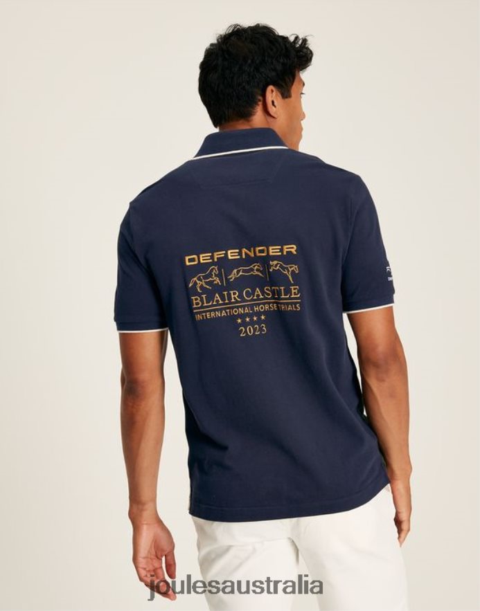 Joules Apparel Men Blair Short Sleeved Polo Shirt NVVNL169 FRENCH NAVY