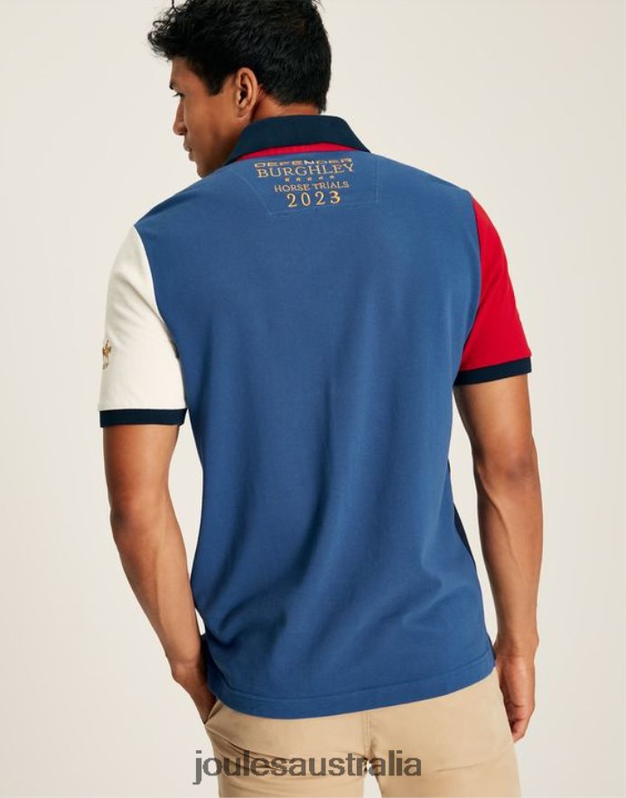 Joules Apparel Men Burghley Short Sleeved Polo Shirt NVVNL222 FRENCH NAVY