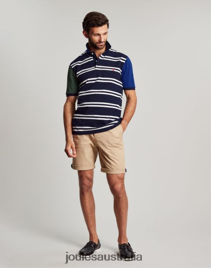 Joules Apparel Men Woody Polo Shirt NVVNL186 NAVY WHITE STRIPE