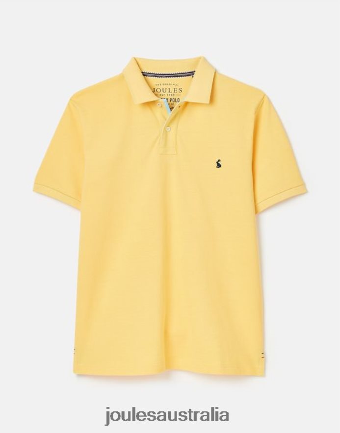 Joules Apparel Men Woody Polo Shirt NVVNL187 PALE YELLOW