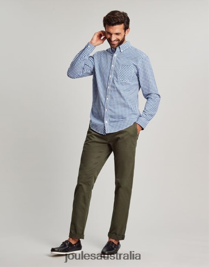 Joules Apparel Men Goodridge Classic Fit Poplin Shirt NVVNL215 BLUE GINGHAM