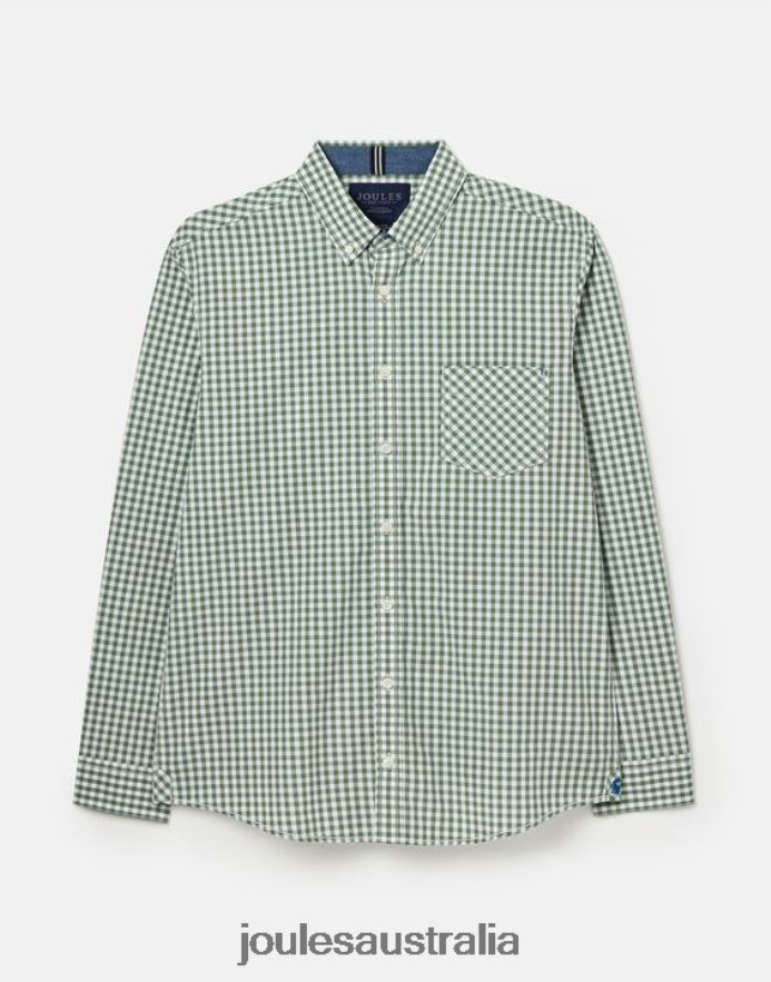 Joules Apparel Men Goodridge Classic Fit Poplin Shirt NVVNL225 GREEN GINGHAM