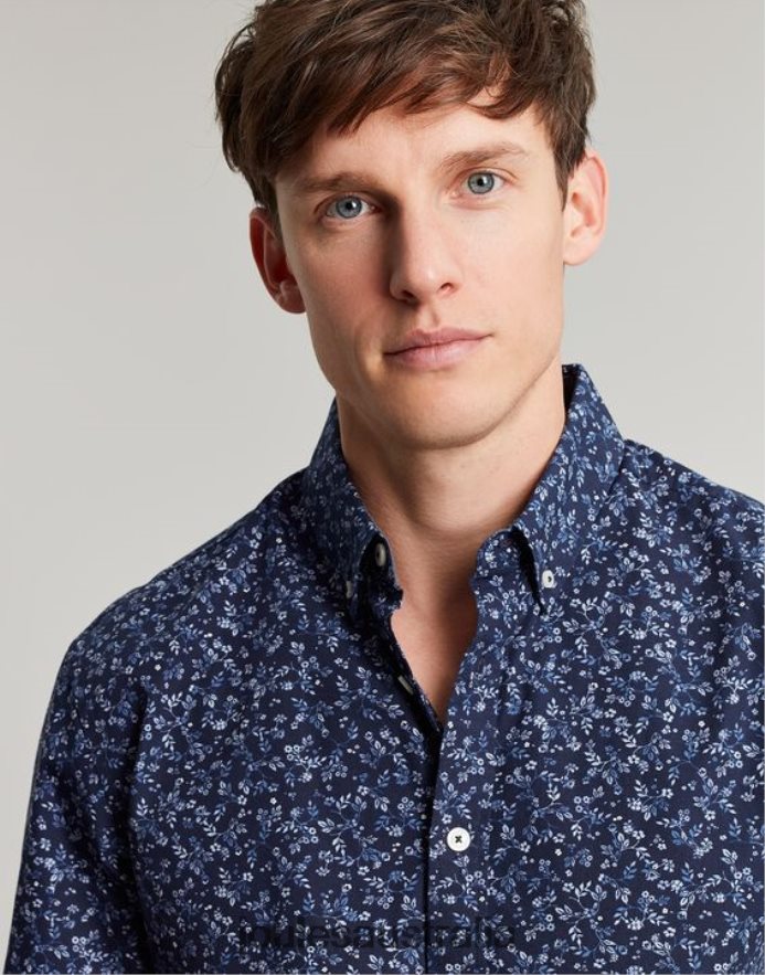 Joules Apparel Men Invitation Classic Fit Printed Shirt NVVNL211 NAVY DITSY