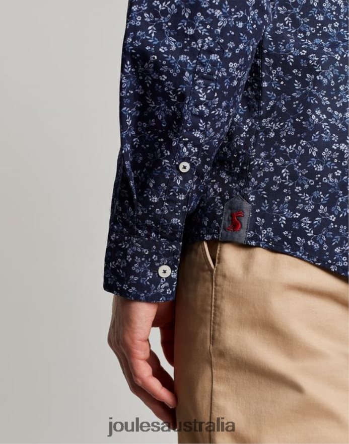 Joules Apparel Men Invitation Classic Fit Printed Shirt NVVNL211 NAVY DITSY