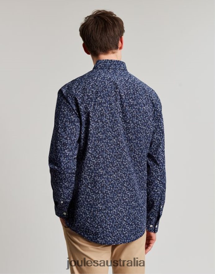 Joules Apparel Men Invitation Classic Fit Printed Shirt NVVNL211 NAVY DITSY