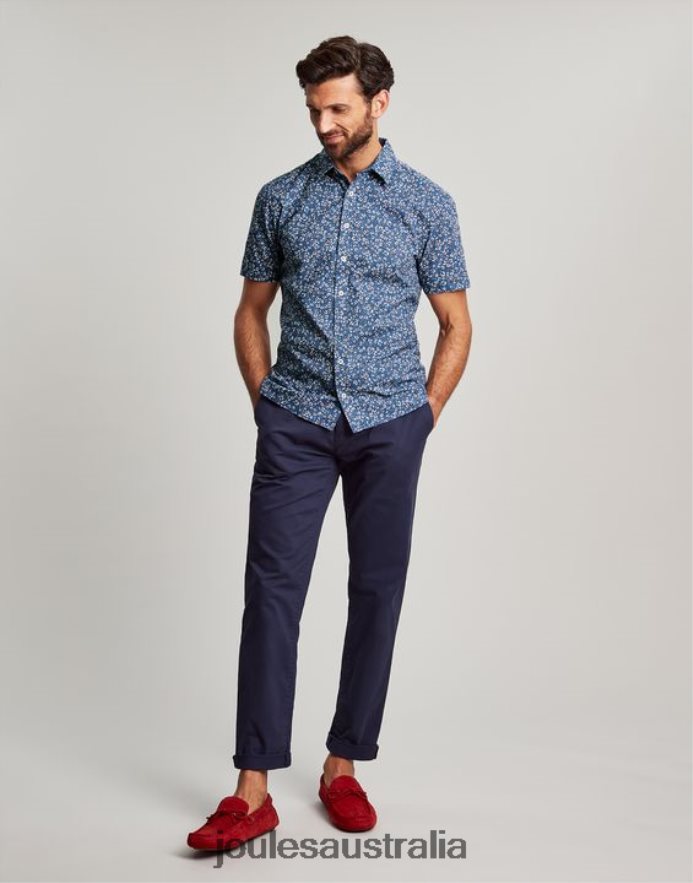 Joules Apparel Men Lloyd Classic Fit Printed Shirt NVVNL195 BLUE DITSY