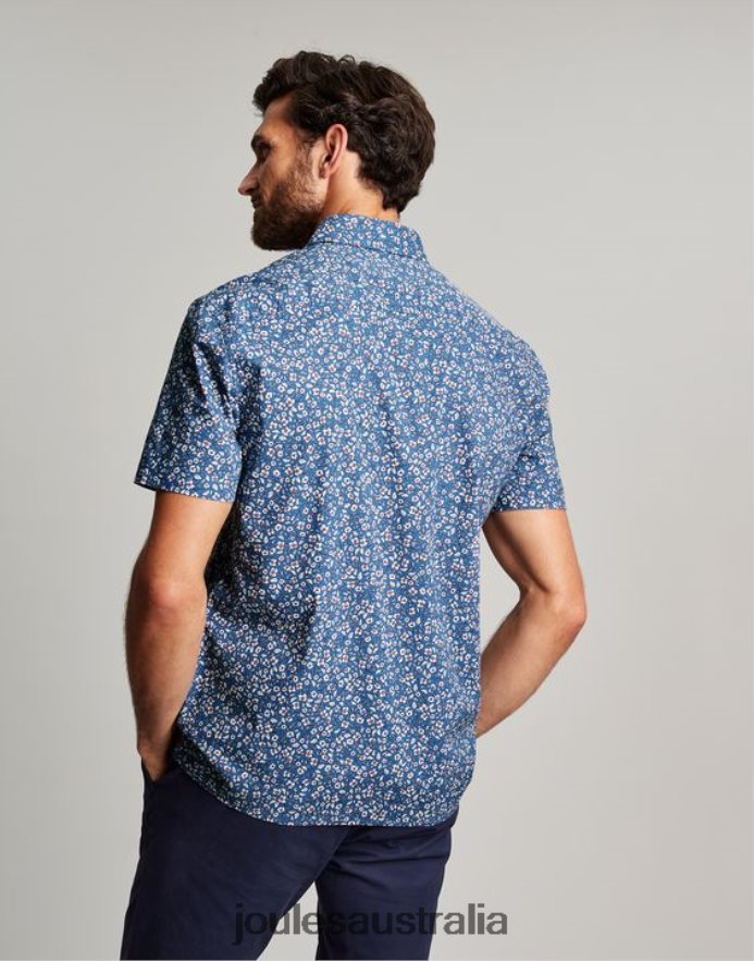 Joules Apparel Men Lloyd Classic Fit Printed Shirt NVVNL195 BLUE DITSY