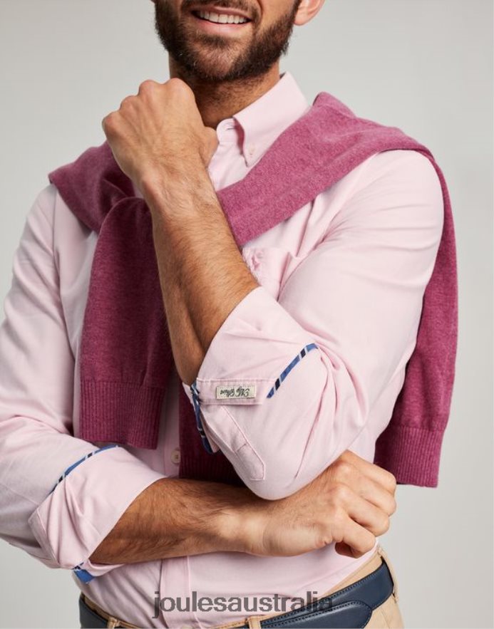Joules Apparel Men Oxford Classic Fit Shirt NVVNL235 PINK