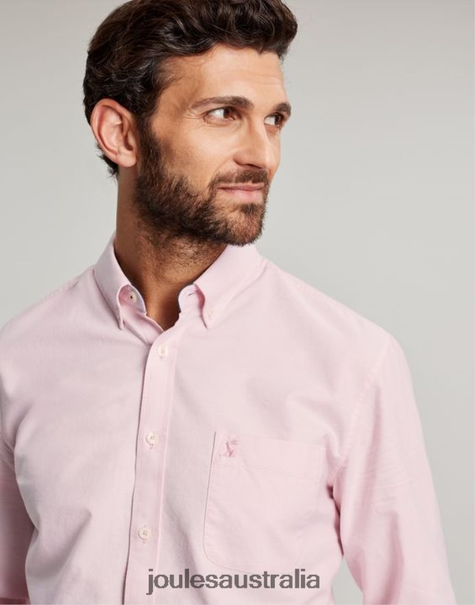 Joules Apparel Men Oxford Classic Fit Shirt NVVNL235 PINK