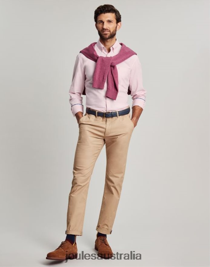 Joules Apparel Men Oxford Classic Fit Shirt NVVNL235 PINK
