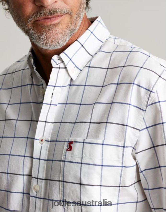 Joules Apparel Men Welford Classic Fit Check Shirt NVVNL174 WHITE CHECK