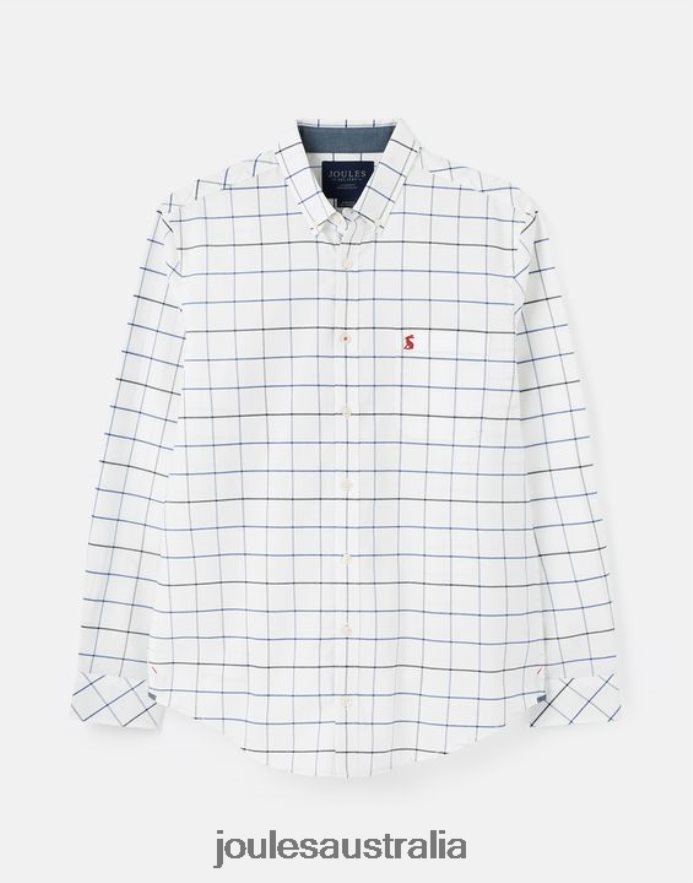Joules Apparel Men Welford Classic Fit Check Shirt NVVNL174 WHITE CHECK