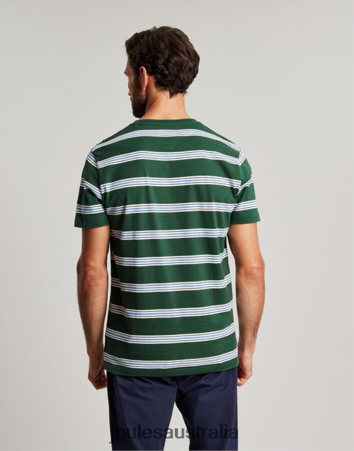 Joules Apparel Men Boathouse Striped T-Shirt NVVNL209 GREEN MUTLI STRIPE