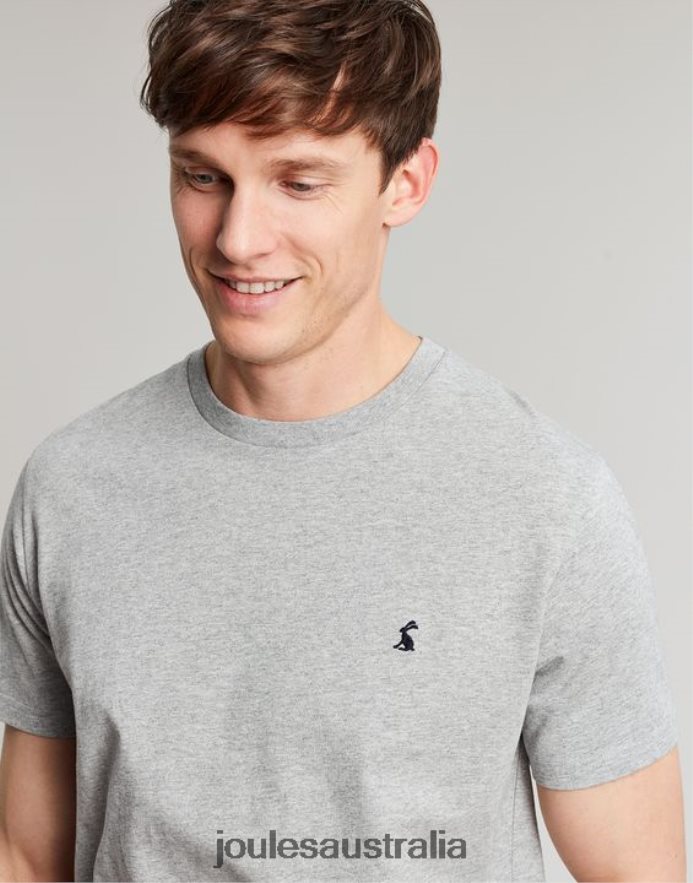 Joules Apparel Men Denton Jersey T-Shirt NVVNL190 GREY MARL