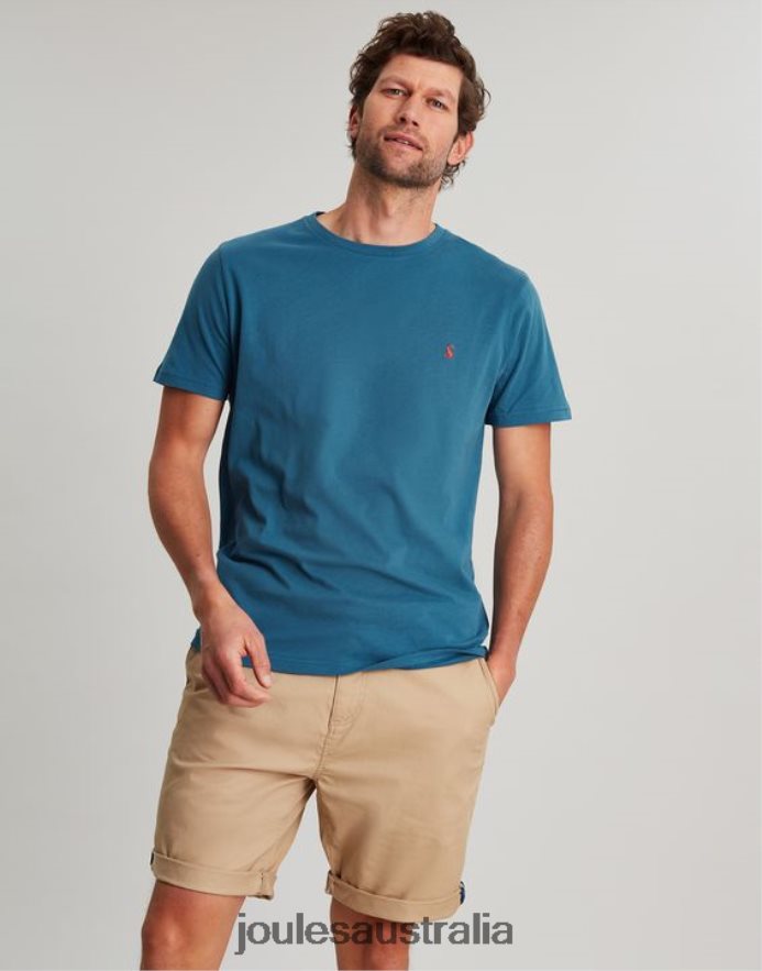 Joules Apparel Men Denton Jersey-T-Shirt NVVNL214 TURQUOISE