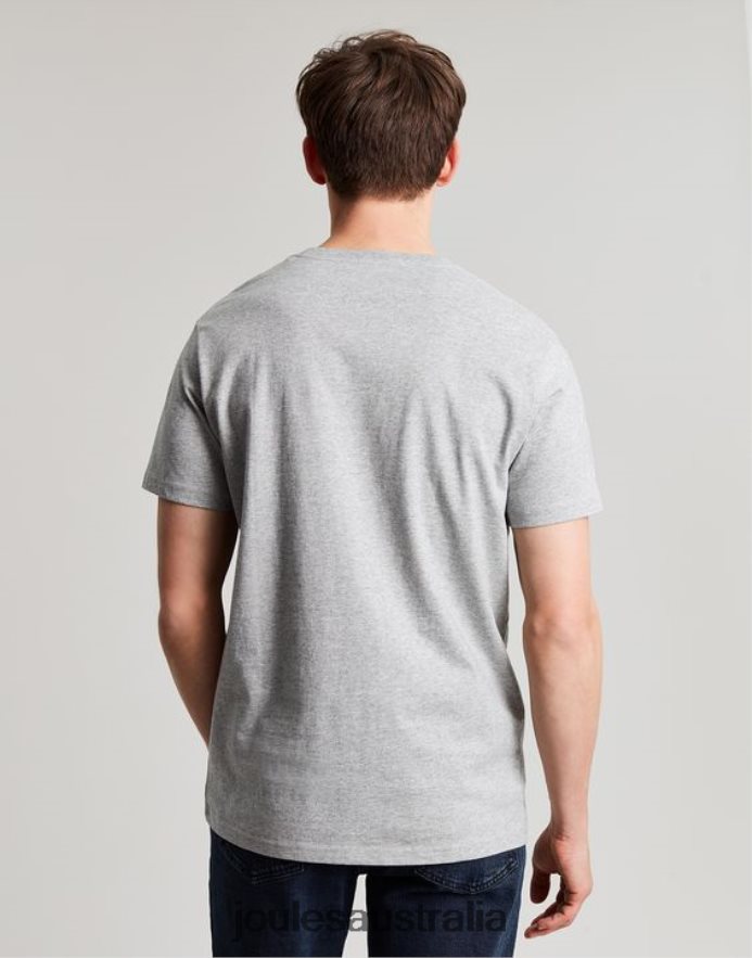 Joules Apparel Men Flynn Graphic T-Shirt NVVNL184 GREY MARL