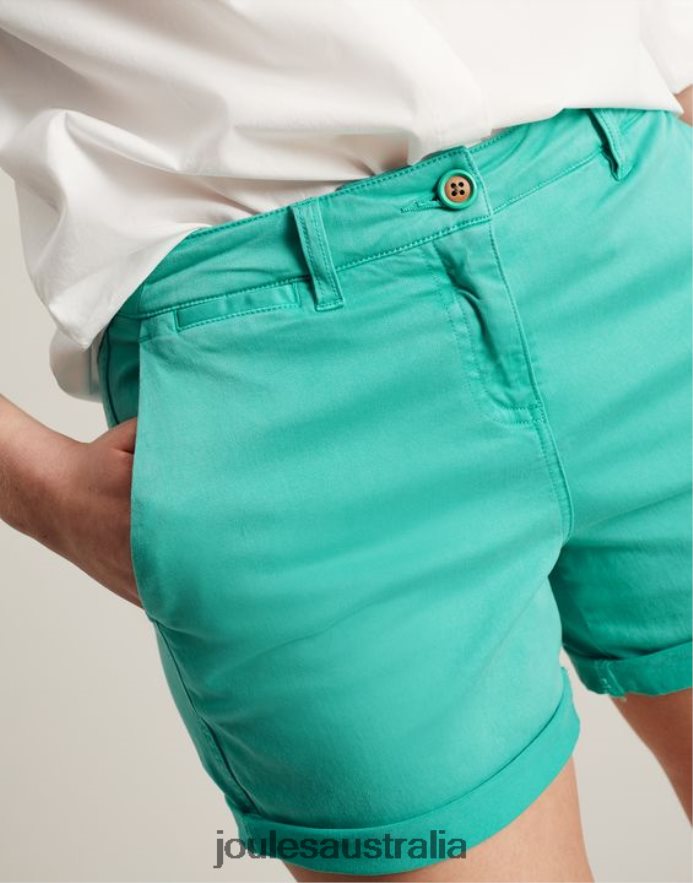 Joules Apparel Women Cruise Mid Length Chino Short NVVNL122 WATERFALL