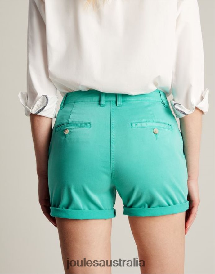 Joules Apparel Women Cruise Mid Length Chino Short NVVNL122 WATERFALL