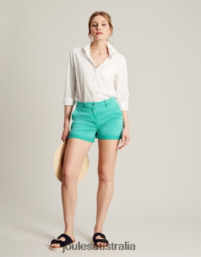 Joules Apparel Women Cruise Mid Length Chino Short NVVNL122 WATERFALL