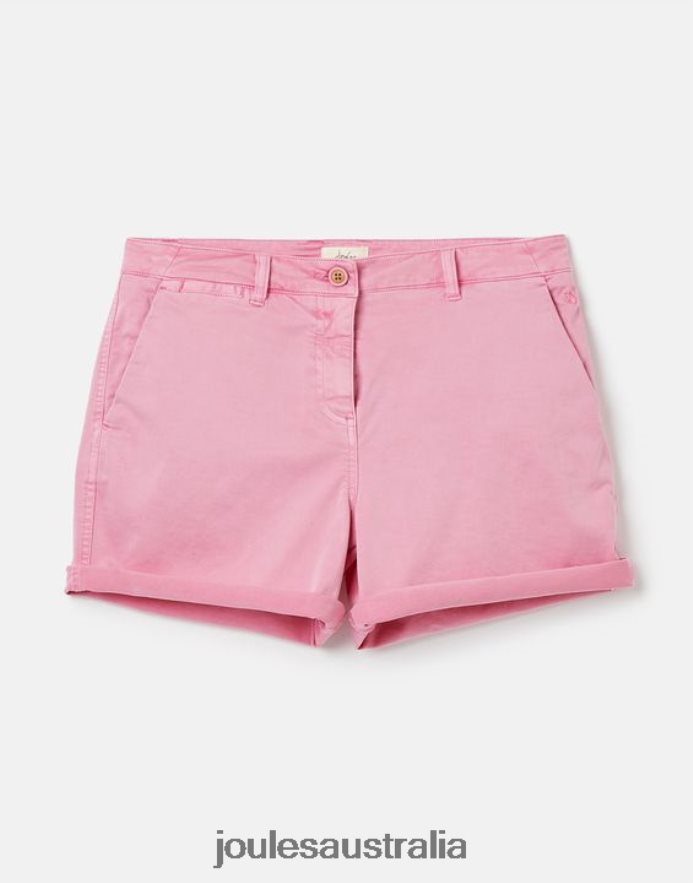 Joules Apparel Women Cruise Mid Length Chino Short NVVNL71 PINK