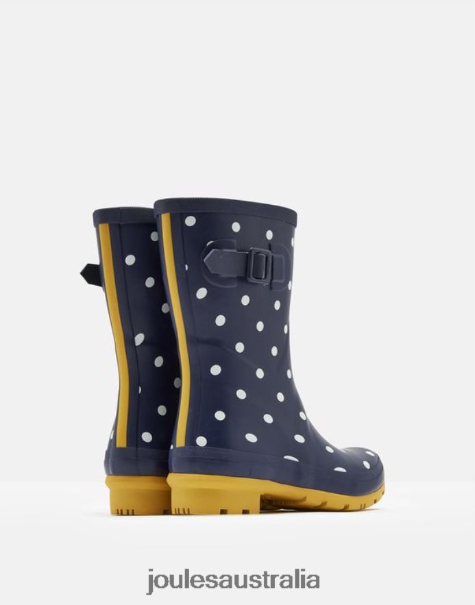 Joules Footwear Women Molly Printed Mid Height Rain Boots NVVNL145 FRENCH NAVY SPOT