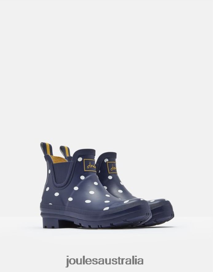 Joules Footwear Women Short Height Printed Short Height Rain Boots NVVNL146 FRENCH NAVY SPOT