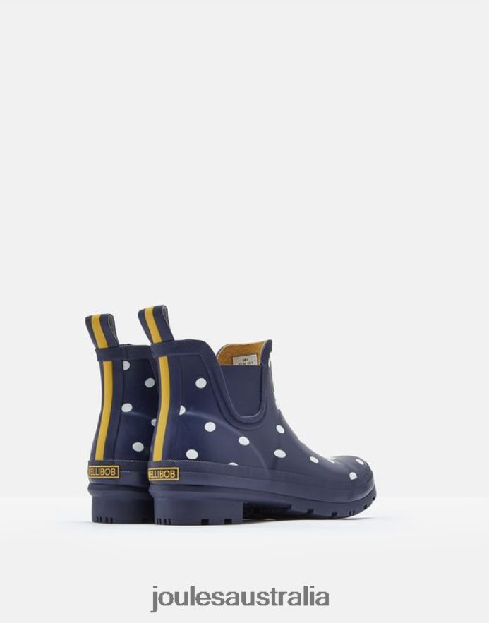 Joules Footwear Women Short Height Printed Short Height Rain Boots NVVNL146 FRENCH NAVY SPOT