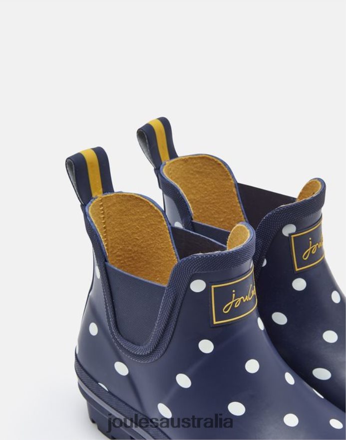 Joules Footwear Women Short Height Printed Short Height Rain Boots NVVNL146 FRENCH NAVY SPOT